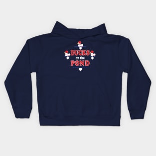 Duck's On the Pond Cute Baseball Softball Funny Saying Kids Hoodie